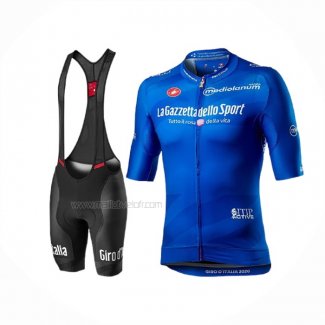 2020 Maillot Cyclisme Giro D'italie Bleu Manches Courtes Et Cuissard