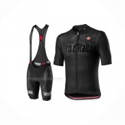 2020 Maillot Cyclisme Giro D'italie Noir Manches Courtes Et Cuissard