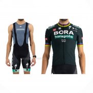 2021 Maillot Cyclisme Bora-Hansgrone Monde Champion Manches Courtes Et Cuissard