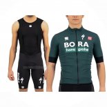 2021 Maillot Cyclisme Bora-Hansgrone Vert Manches Courtes Et Cuissard