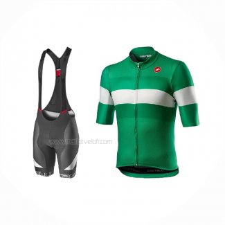 2021 Maillot Cyclisme Castelli Vert Manches Courtes Et Cuissard