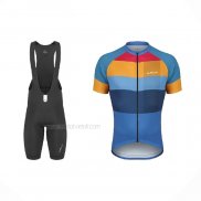 2021 Maillot Cyclisme De Marchi Jaune Bleu Manches Courtes Et Cuissard