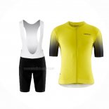 2024 Maillot Cyclisme Craft Jaune Manches Courtes Et Cuissard